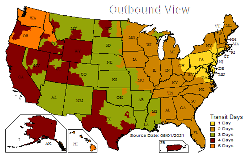 UPS MAP